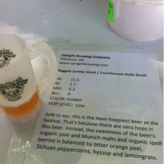 124. Upright Brewing – Reggae Junkie Gruit Draft