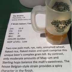 116. The Bruery – 7 Grain Saison Draft