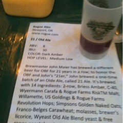 138. Rogue Ales – 21 Olde Ale Draft