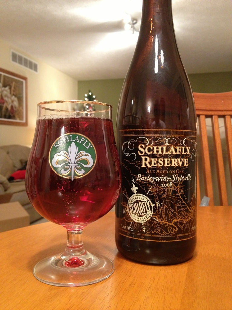 500. St. Louis Brewery / Schlafly - 2008 Schlafly Reserve Barleywine Style Ale Aged on Oak 500. St. Louis Brewery / Schlafly - 2008 Schlafly Reserve Barleywine Style Ale Aged on Oak