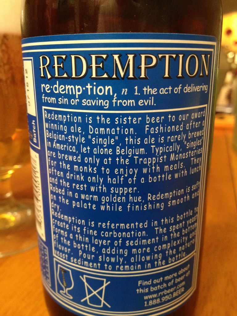 502. Russian River Brewing - Redemption Blonde Ale 502. Russian River Brewing - Redemption Blonde Ale