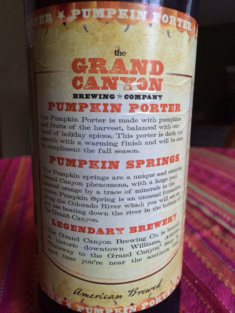 621. Grand Canyon Brewing - Pumpkin Springs Porter 621. Grand Canyon Brewing - Pumpkin Springs Porter